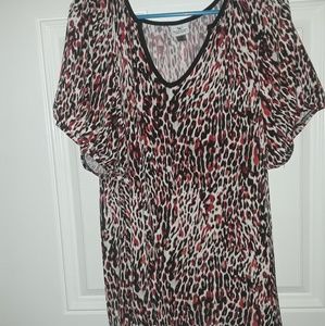 Worthington Animal Print Top 2x